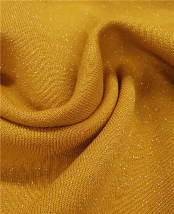 Sweatshirt molletonné scintillant - uni - Moutarde