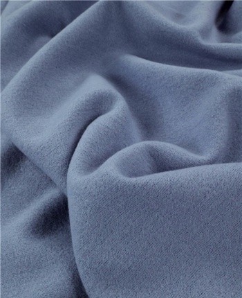 Maille pure laine Mérinos - Laine bouillie - extra fine - uni - Bleu précieux